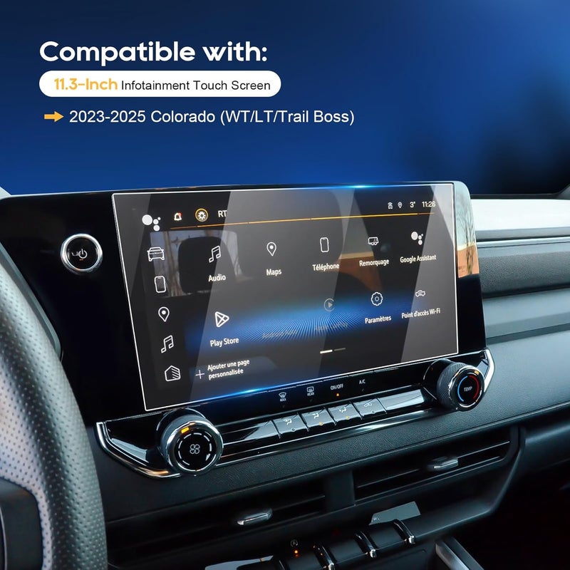 LFOTPP For 2025 Chevrolet Colorado Screen Protector - (2PCS)2023-2025 Colorado (WT/LT/Trail Boss) 11.3 Inch Navi Touchscreen [Nano Film] 2023-2025 Colorado Accessories Anti Scratch HD Touch Sensitive - Image 2